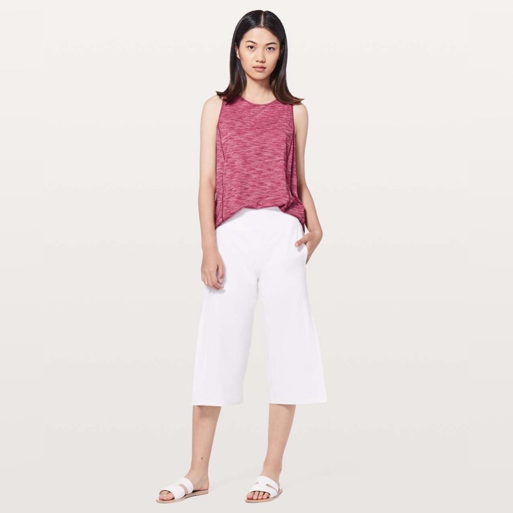 Lululemon Low Key Tank Heathered Ruby Red Size 8